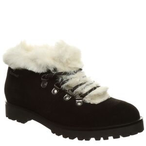 Bear Paw Vera Black Boots with White Fur Lining 6 NEW Booties Ankle Winter Shoes